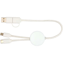 Load image into Gallery viewer, Citala 5-in-1 recycled plastic 30 cm data sync and 27W fast charge cable — White (front)