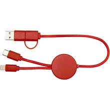 Load image into Gallery viewer, Citala 5-in-1 recycled plastic 30 cm data sync and 27W fast charge cable — Brick (back)