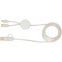 Load image into Gallery viewer, Citala 5-in-1 recycled plastic 150 cm data sync and 27W fast charge cable — White (back)
