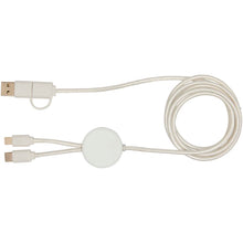 Load image into Gallery viewer, Citala 5-in-1 recycled plastic 150 cm data sync and 27W fast charge cable — White (front)