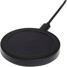 Load image into Gallery viewer, Freal 15W recycled plastic wireless charging pad — Black (detail)