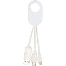 Load image into Gallery viewer, Troop 4-in-1 recycled plastic charging cable — White (back)