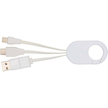 Load image into Gallery viewer, Troop 4-in-1 recycled plastic charging cable — White (front)