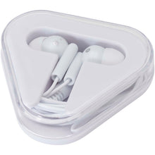 Load image into Gallery viewer, Rebel earbuds with recycled plastic storage box — White
