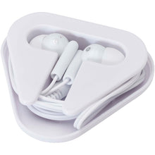 Load image into Gallery viewer, Rebel earbuds with recycled plastic storage box — White (detail)