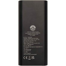 Load image into Gallery viewer, Acamar 20.000 mAh 70W recycled aluminium laptop power bank — Black (back)
