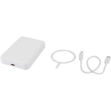 Load image into Gallery viewer, Acrab 5000 mAh 15W magnetic wireless power bank with 20W PD - made from recycled plastic — White (detail 2)