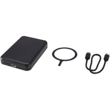 Load image into Gallery viewer, Acrab 5000 mAh 15W magnetic wireless power bank with 20W PD - made from recycled plastic — Black (detail 2)
