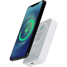 Load image into Gallery viewer, Acrab 10.000 mAh 15W magnetic wireless power bank with 20W PD - made from recycled plastic — White