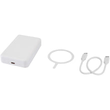 Load image into Gallery viewer, Acrab 10.000 mAh 15W magnetic wireless power bank with 20W PD - made from recycled plastic — White (detail 2)
