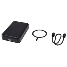 Load image into Gallery viewer, Acrab 10.000 mAh 15W magnetic wireless power bank with 20W PD - made from recycled plastic — Black (detail 2)