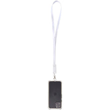 Load image into Gallery viewer, Franz recycled plastic smartphone lanyard with built-in data sync and 65W fast charge 5-in-1 cable — White (detail)