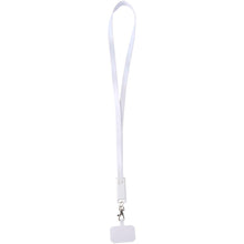 Load image into Gallery viewer, Franz recycled plastic smartphone lanyard with built-in data sync and 65W fast charge 5-in-1 cable — White