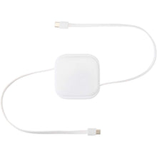 Load image into Gallery viewer, Gloas 5-in-1 recycled retractable data sync and 100W fast charge cable with smartphone tool kit — White (front)
