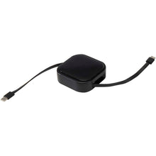 Load image into Gallery viewer, Gloas 5-in-1 recycled retractable data sync and 100W fast charge cable with smartphone tool kit — Black (detail)