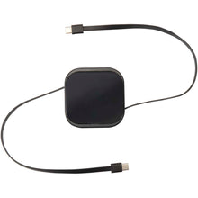 Load image into Gallery viewer, Gloas 5-in-1 recycled retractable data sync and 100W fast charge cable with smartphone tool kit — Black (front)