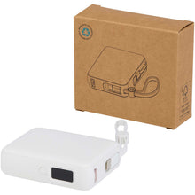 Load image into Gallery viewer, Acrux 10.000 mAh 35W tablet power bank with built in Type-C cable - made from recycled plastic — White
