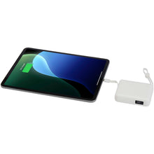 Load image into Gallery viewer, Acrux 10.000 mAh 35W tablet power bank with built in Type-C cable - made from recycled plastic — White (detail 2)