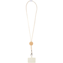 Load image into Gallery viewer, Adhab smartphone lanyard with bamboo details — White (back)