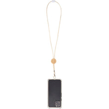 Load image into Gallery viewer, Adhab smartphone lanyard with bamboo details — White (detail)