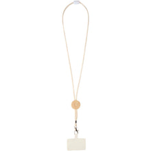 Load image into Gallery viewer, Adhab smartphone lanyard with bamboo details — White