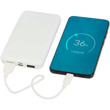 Load image into Gallery viewer, Intan 10.000 mAh 10W recycled plastic power bank — White (detail 2)