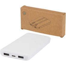Load image into Gallery viewer, Adhil 10.000 mAh 10W recycled plastic power bank with 2 built-in cables — White