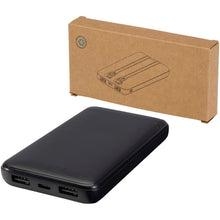 Load image into Gallery viewer, Adhil 10.000 mAh 10W recycled plastic power bank with 2 built-in cables — Black