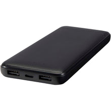 Load image into Gallery viewer, Adhil 10.000 mAh 10W recycled plastic power bank with 2 built-in cables — Black (detail)