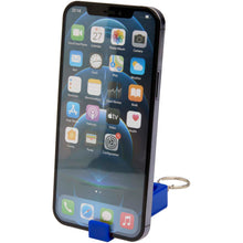 Load image into Gallery viewer, Aggia recycled plastic phone stand with fidget toy — Royal blue
