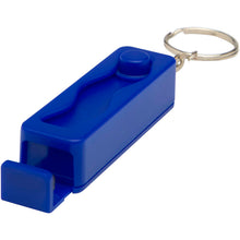 Load image into Gallery viewer, Aggia recycled plastic phone stand with fidget toy — Royal blue (detail)