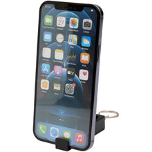 Load image into Gallery viewer, Aggia recycled plastic phone stand with fidget toy — Black
