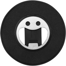 Load image into Gallery viewer, Ain recycled plastic magnetic phone stand with bottle opener  — Black (back)