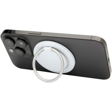 Load image into Gallery viewer, Albali recycled plastic magnetic phone holder with ring stand — White