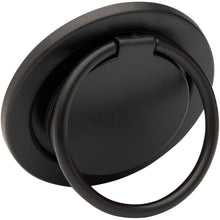 Load image into Gallery viewer, Albali recycled plastic magnetic phone holder with ring stand — Black (detail)