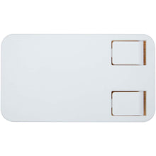 Load image into Gallery viewer, Alfirk recycled plastic foldeable desk phone stand with bamboo details — White (front)