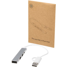 Load image into Gallery viewer, Alkaid 4-port recycled aluminium USB-A and Type-C hub with dual input — Silver (detail 2)