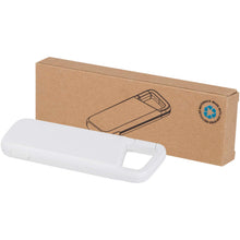 Load image into Gallery viewer, Alkes 5000 mAh 12W recycled plastic water resistant power bank with carabiner — White