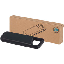 Load image into Gallery viewer, Alkes 5000 mAh 12W recycled plastic water resistant power bank with carabiner — Black