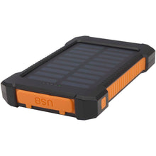 Load image into Gallery viewer, Altair 5000 mAh 10W recycled plastic rugged solar power bank with built-in torch — Black (detail)