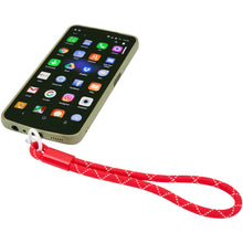 Load image into Gallery viewer, Arich recycled plastic smartphone wristband — Red (detail)