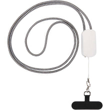 Load image into Gallery viewer, Anser recycled plastic smartphone lanyard with 27W 5-in-1 built-in cable — White (front)