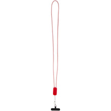 Load image into Gallery viewer, Anser recycled plastic smartphone lanyard with 27W 5-in-1 built-in cable — Red