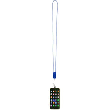 Load image into Gallery viewer, Anser recycled plastic smartphone lanyard with 27W 5-in-1 built-in cable — Royal blue (detail)