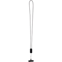 Load image into Gallery viewer, Anser recycled plastic smartphone lanyard with 27W 5-in-1 built-in cable — Black