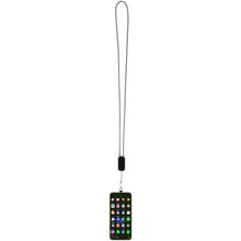 Load image into Gallery viewer, Anser recycled plastic smartphone lanyard with 27W 5-in-1 built-in cable — Black (detail)