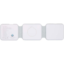 Load image into Gallery viewer, Armus 3-in-1 15W recycled plastic foldable wireless charger — White (back)