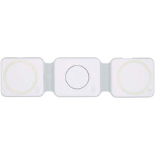 Load image into Gallery viewer, Armus 3-in-1 15W recycled plastic foldable wireless charger — White (front)
