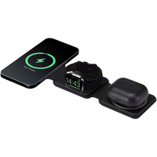 Load image into Gallery viewer, Armus 3-in-1 15W recycled plastic foldable wireless charger — Black