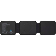 Load image into Gallery viewer, Armus 3-in-1 15W recycled plastic foldable wireless charger — Black (back)